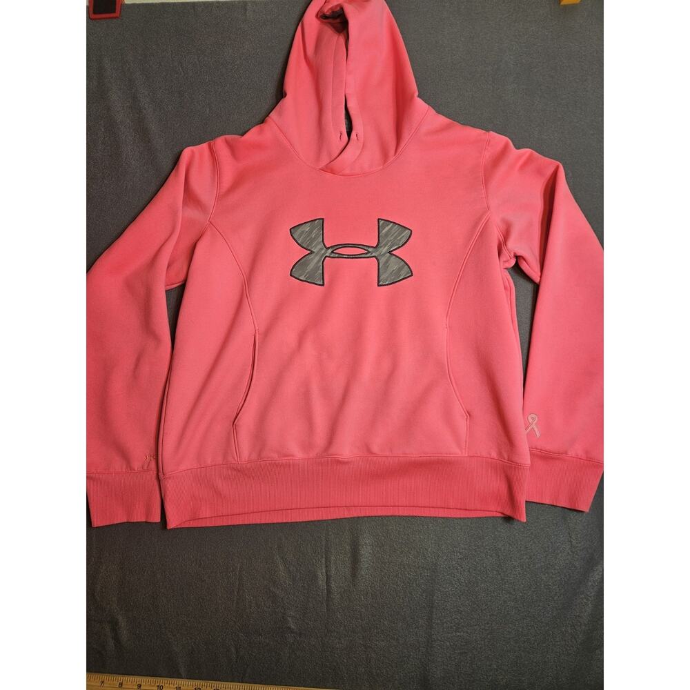 Under Armour Sweater Women XL Pink Breast Cancer Awareness Cold Gear Fleece